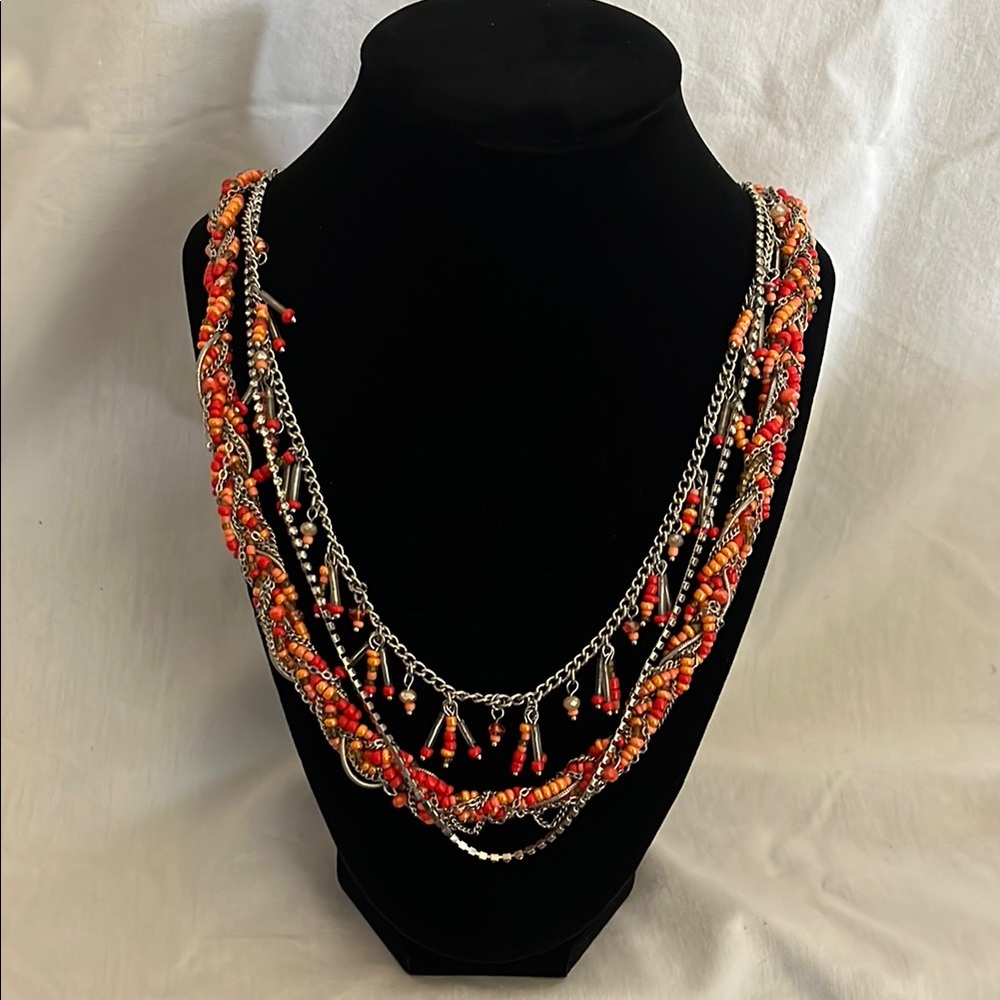 Simply Vera Vera wang Multicolor Beaded Necklace with Silver Accents
